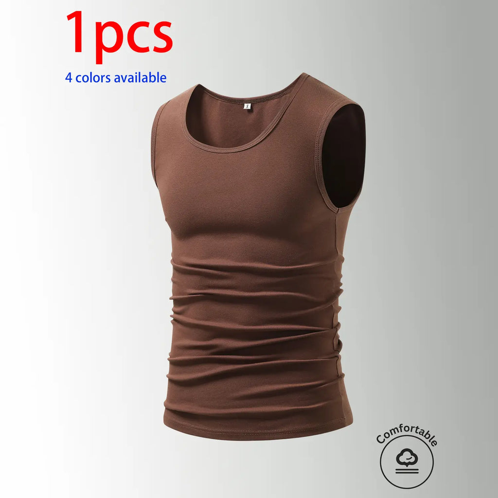 3-Pack Men’s Tank Tops, Men’s Sleeveless T-Shirts, Men’s Cotton Tank Tops Crew neck, simple design; soft, stretchy fabric that feels gentle against the skin and is breathable when worn. Suitable for everyday layering, home wear/sleeping, and workouts/runn
