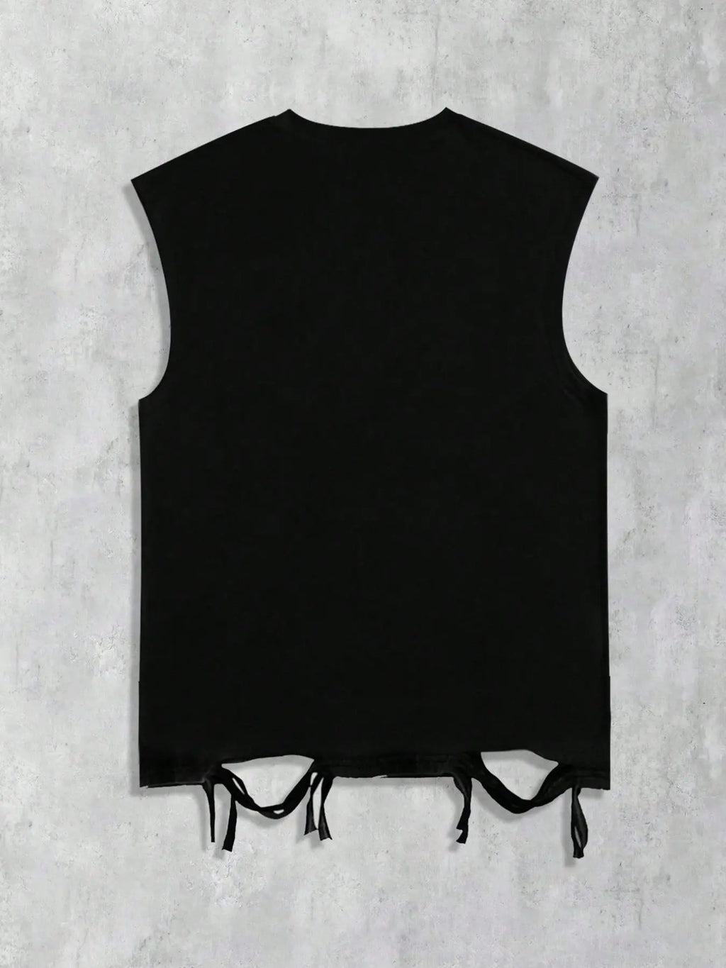 Broken hole Y2K helmet printed vest, Breathable Sleeveless Tops, summer unisex sleeveless with portrait pattern European streetwear men's vest