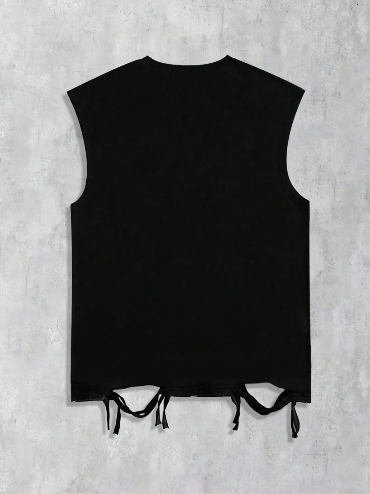 Broken hole Y2K helmet printed vest, Breathable Sleeveless Tops, summer unisex sleeveless with portrait pattern European streetwear men's vest