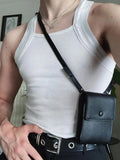 INCERUN Mens Sleeveless Knitted Fabric Plain Casual Tank Tops Vest Holiday Party Club Top Shirt Tee