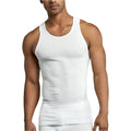 ToBeInStyle Men's Multi-Item Pack Of 100% Preshrunk White Cotton Lightweight A-Shirts Tank Top Undershirts
