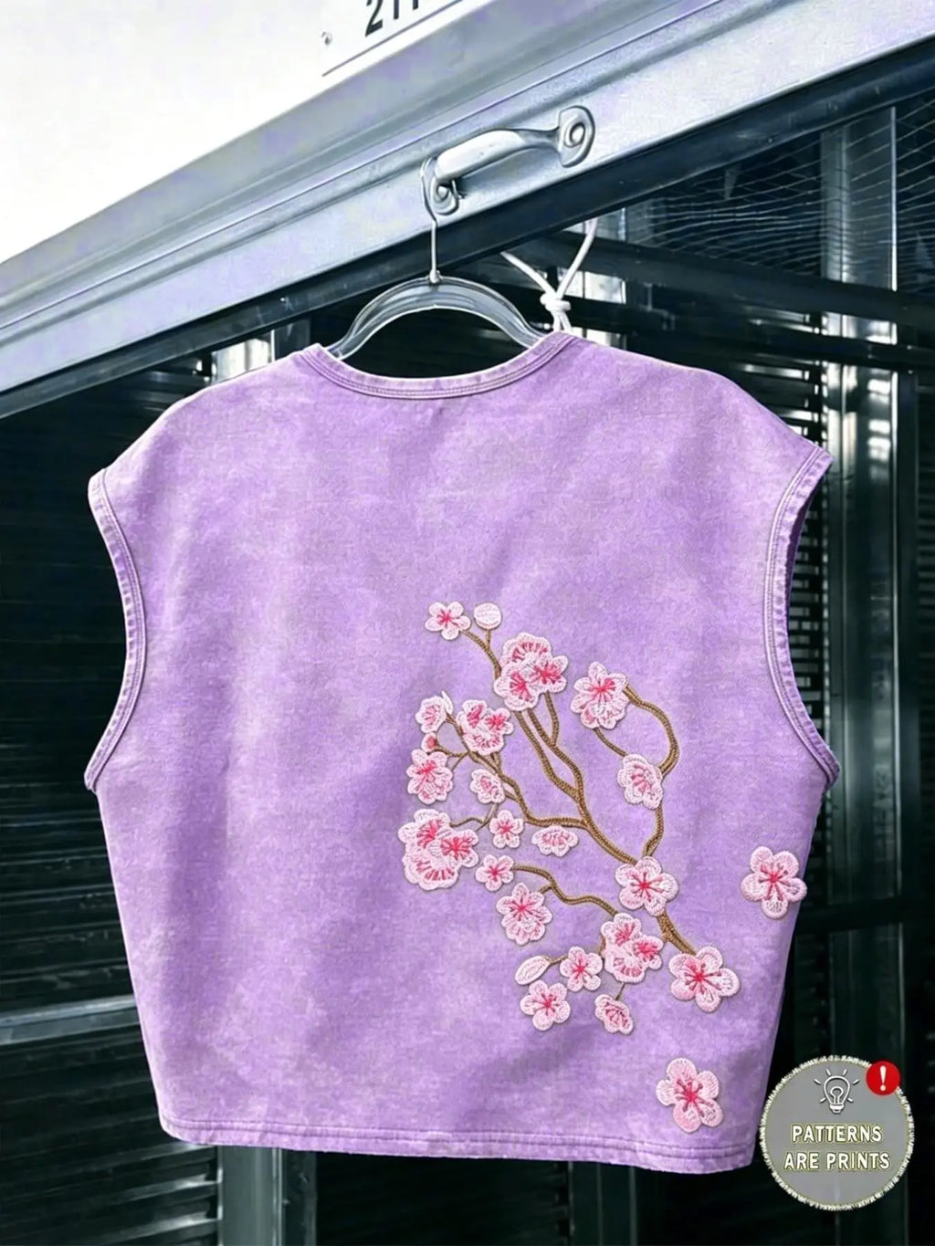 Unisex Washed Vintage Baggy Sakura Embroidery Print Sleeveless Embroidered Streetwear Tank Vest Tank Top | 100% Cotton Feel Y2K Sweet Cool High Street American Retro Streetwear