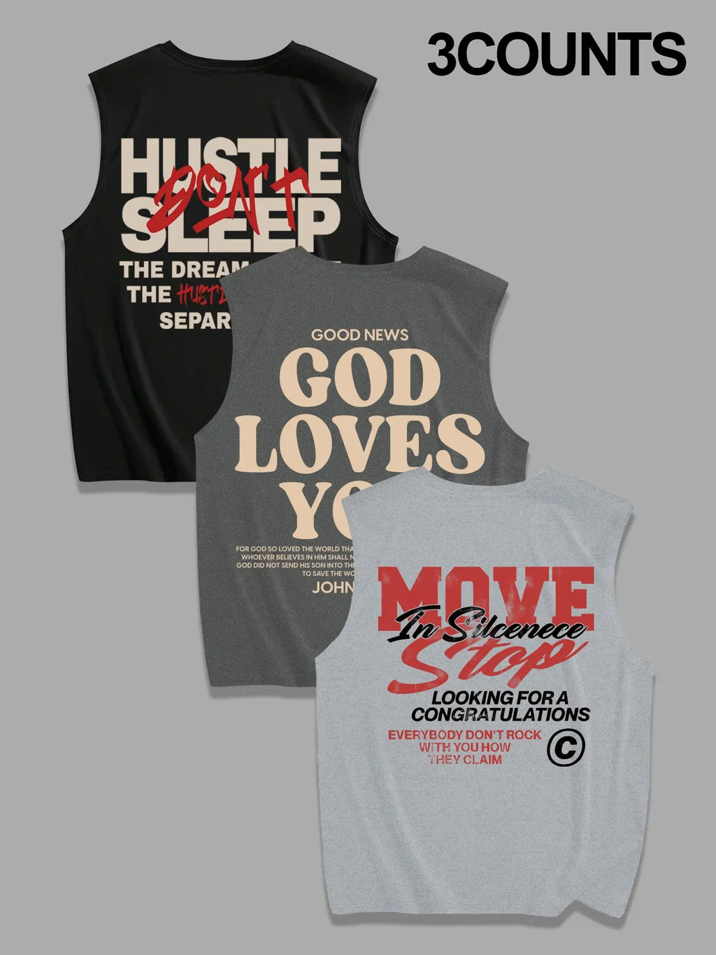 Men's Sleeveless Fitted Graphic Letter Print Top, Casual Loose Fit Summer Activewear, Sports Base Layer Workout Tank Top