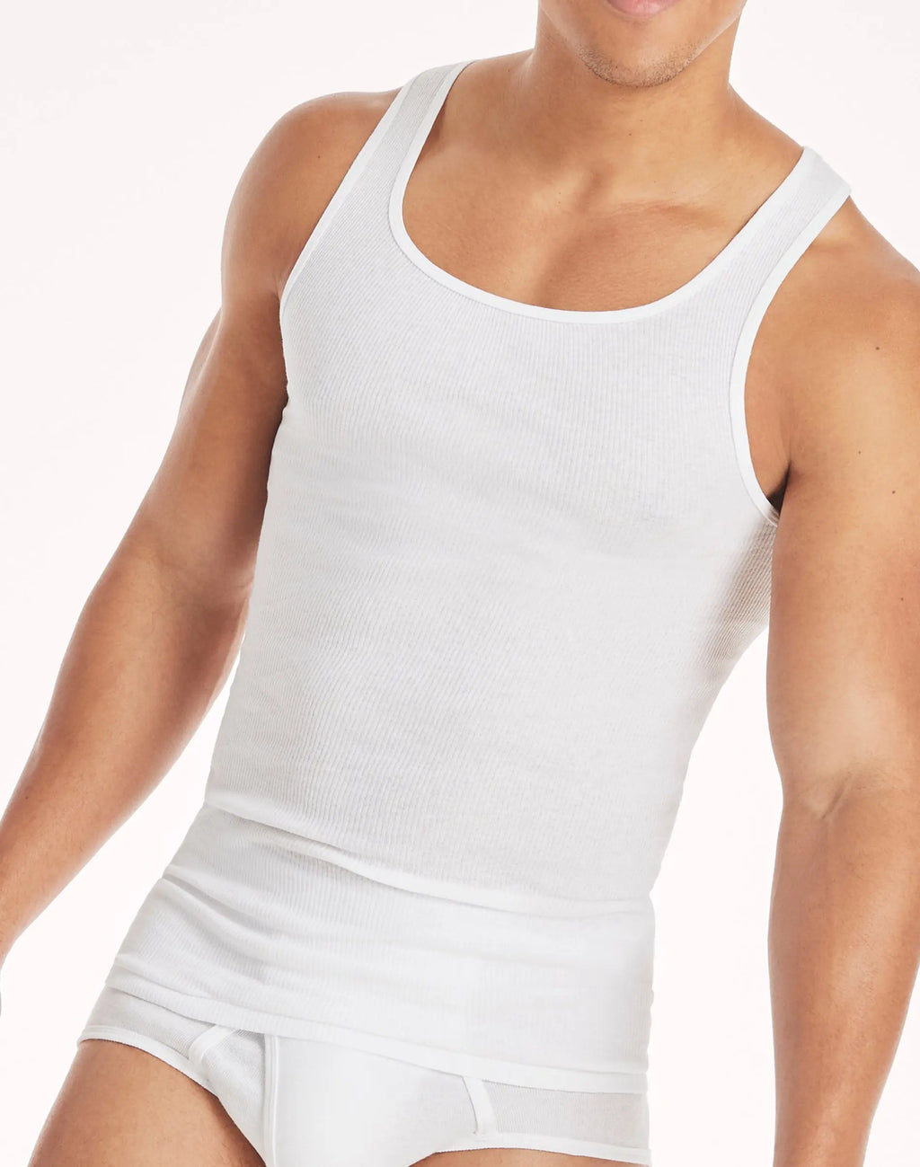 Hanes Men's Cotton Tank Undershirt Moisture-wicking White 10-pack Underwear Multi Pack Comfortable Fit Soft Stretch Fabric Breathable 372z10