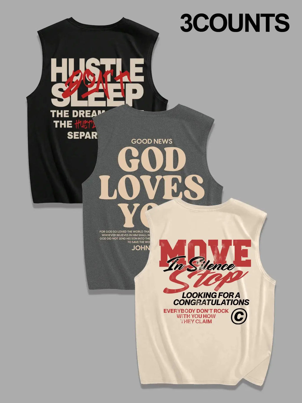 Men's Sleeveless Fitted Graphic Letter Print Top, Casual Loose Fit Summer Activewear, Sports Base Layer Workout Tank Top