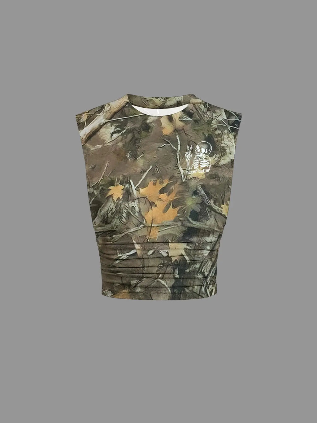 Women's Cartoon & Letter Print Round Neck Crop Tank Top, Graphic Tank Tops, Sleeveless Shirt Cropped Top for Summer, Ladies Clothes for Daily Wear, Socks