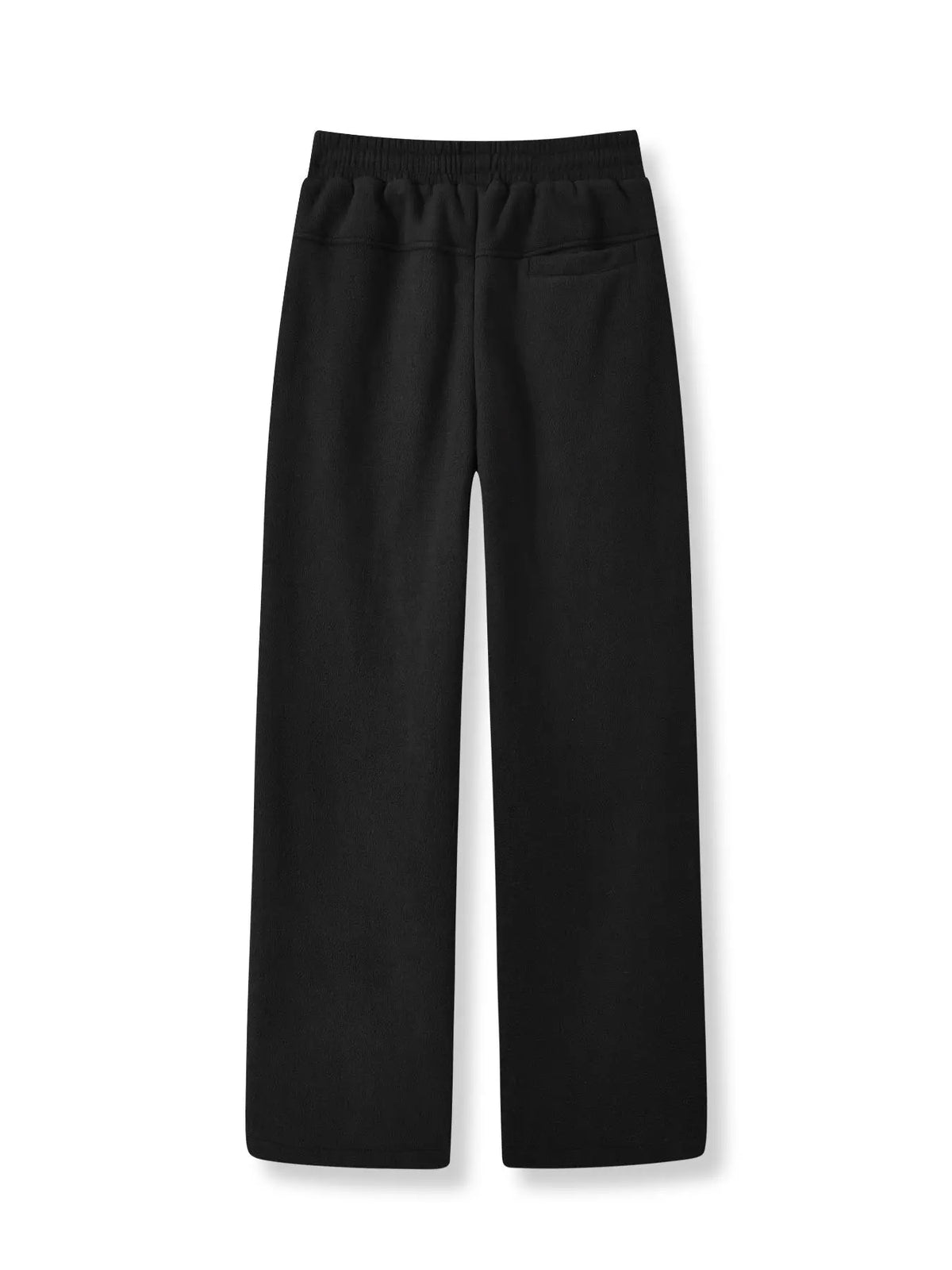 Plus Size Men's Solid Color Reversible Fleece Lined Pants, Casual Comfy Waterproof Zipper Design Straight Leg Trousers for Fall & Winter, Men's Bottoms for Daily Wear