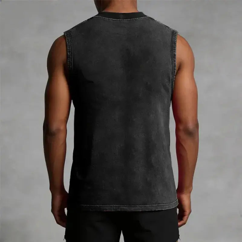 Just A Whore With A Dream Graphic Washed Vest - Funny Sarcastic Slogan