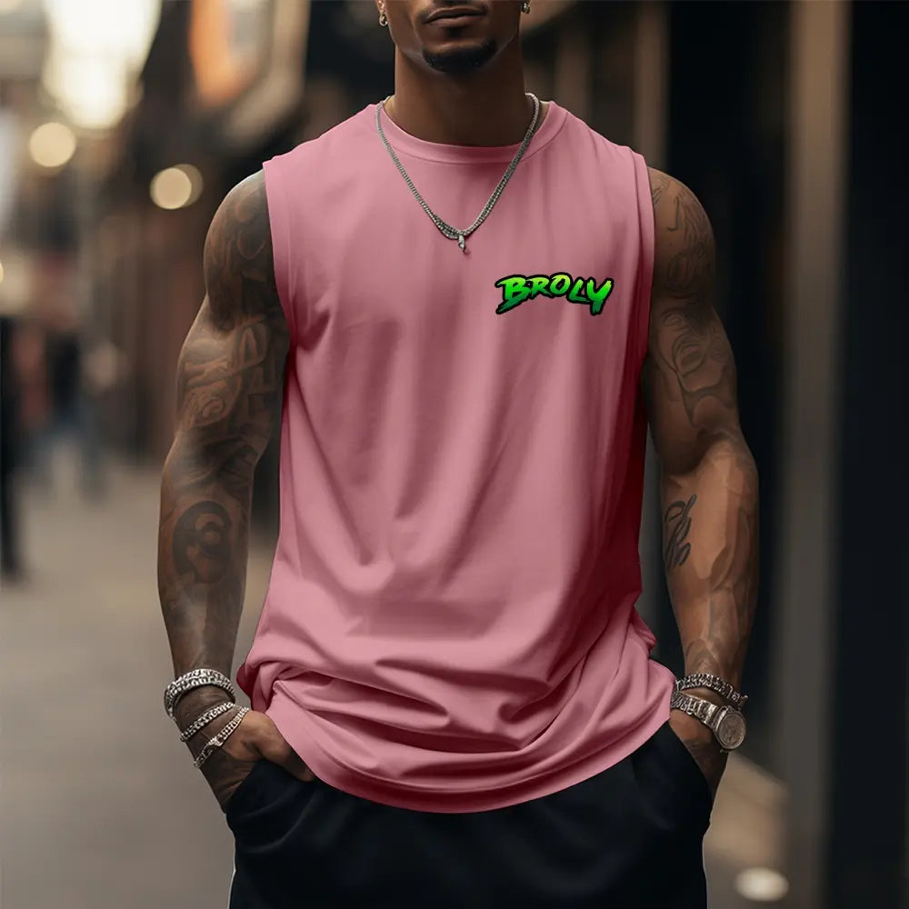 Dragon Ball DBZ Broly Unisex Summer outfits men streetwear 80s 90s graphic tees cotton Anime tank tops men gifts