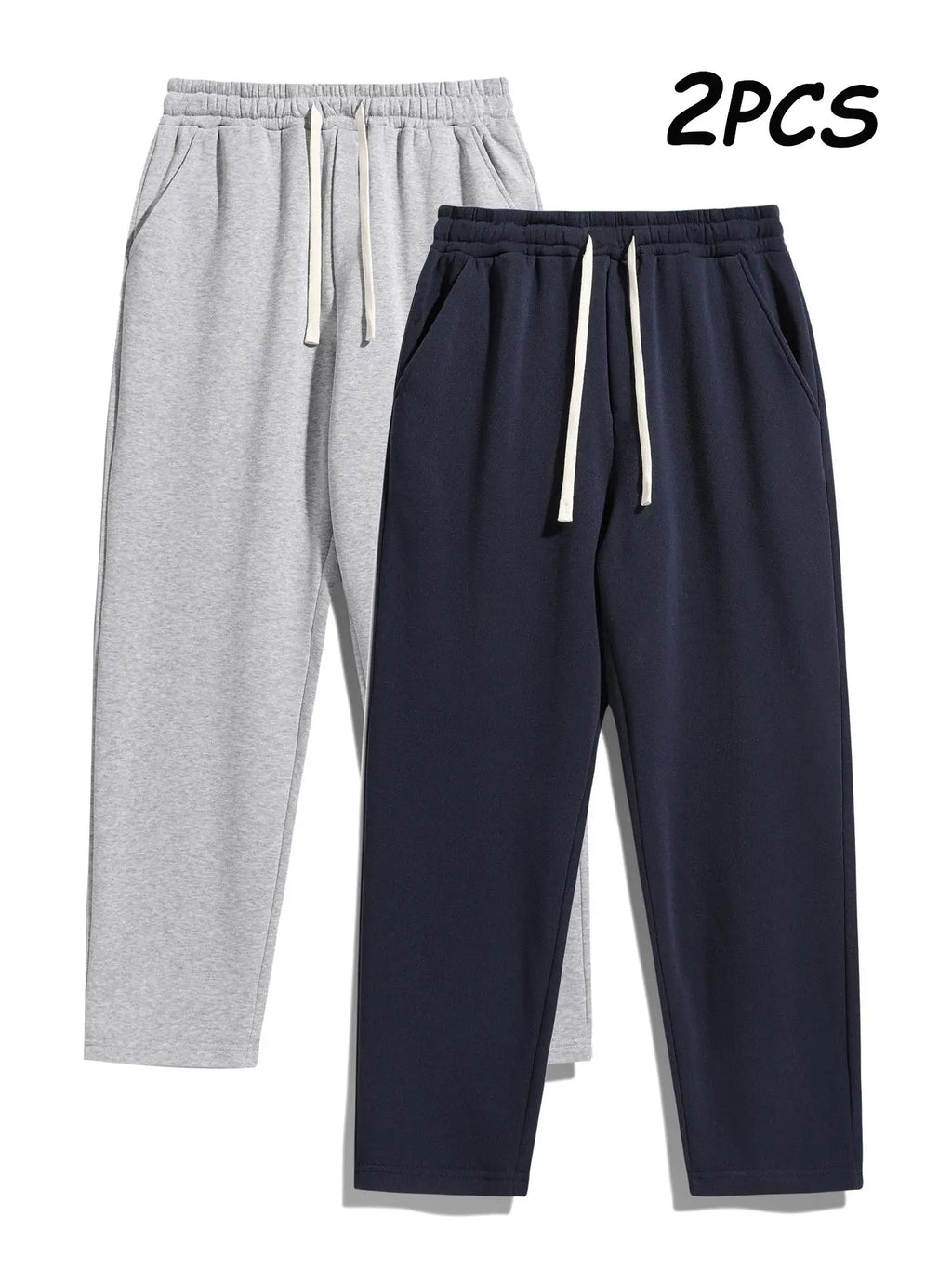 Men's Thermal Lined Pants with Drawstring Waist, Cozy Relaxed Fit Loose Sweatpants Fabric for Fall & Winter, Men's Bottoms, Menswear Clothing