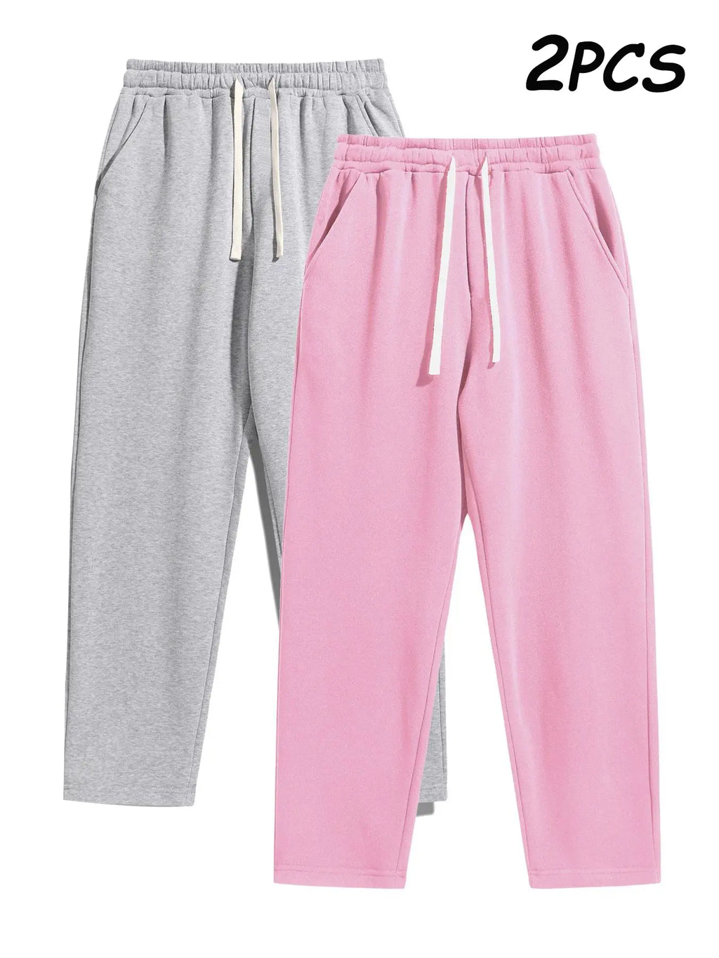 Men's Thermal Lined Pants with Drawstring Waist, Cozy Relaxed Fit Loose Sweatpants Fabric for Fall & Winter, Men's Bottoms, Menswear Clothing