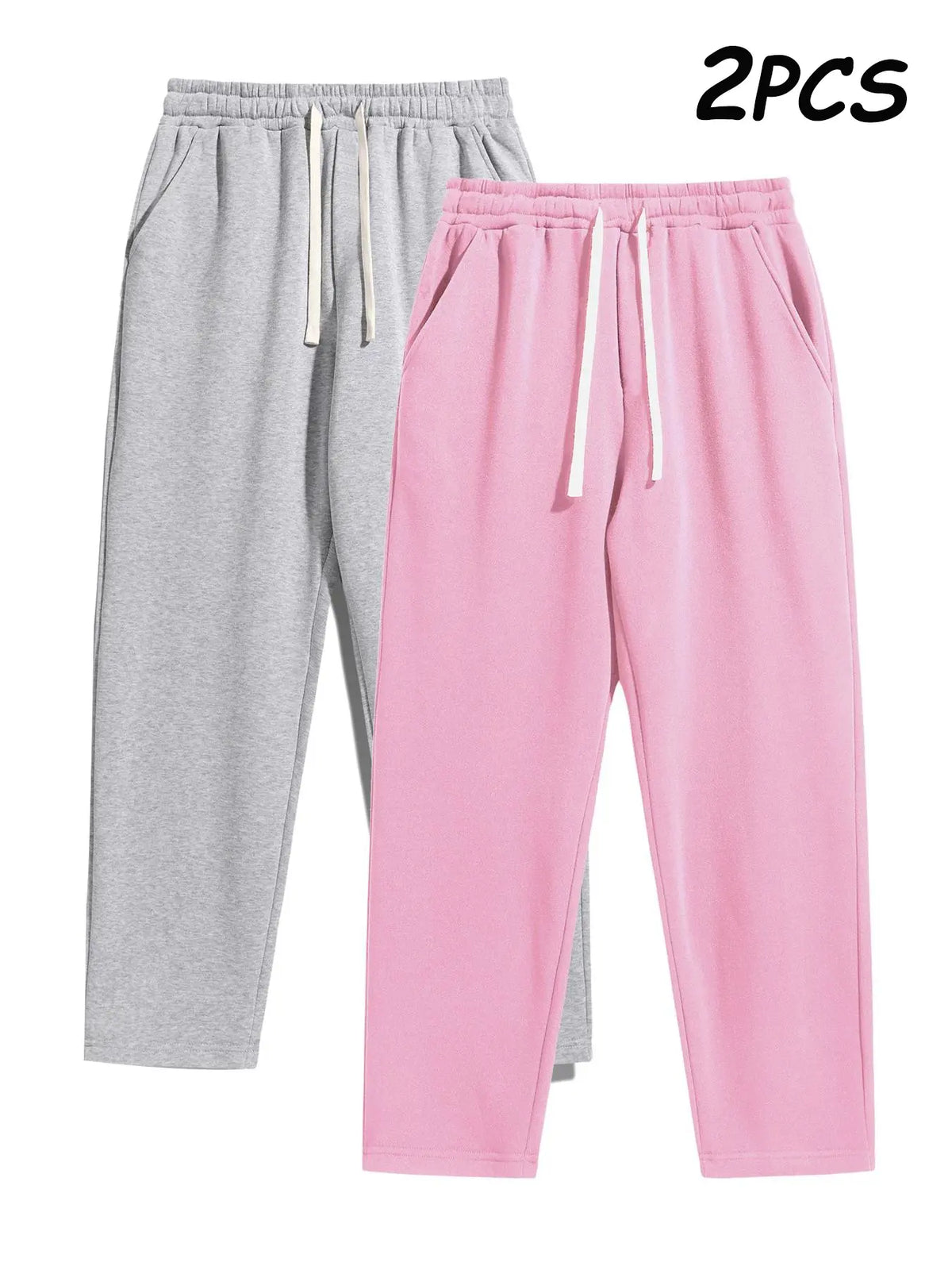 Men's Thermal Lined Pants with Drawstring Waist, Cozy Relaxed Fit Loose Sweatpants Fabric for Fall & Winter, Men's Bottoms, Menswear Clothing