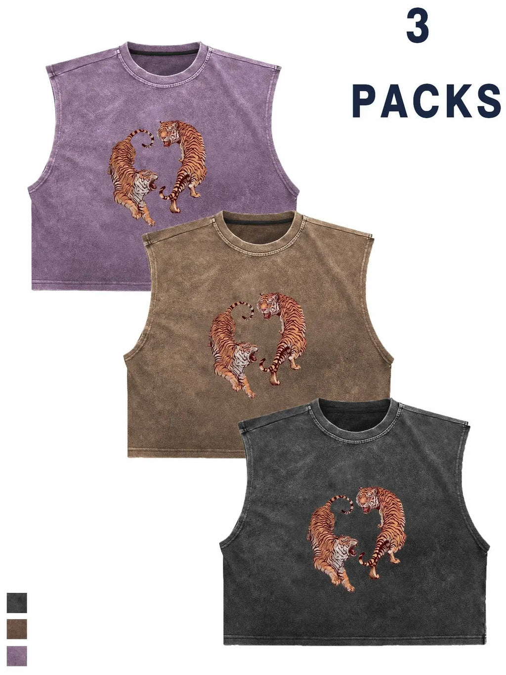 Men's Vintage Washed Animal Tiger Graphic Aesthetic Cropped Urban Street Tank Top, Sleeveless Casual Streetwear, Workout Athletic Muscle Shirt, Sporty Fitted Design, Menswear, Muscle Singlet, Vest Tops