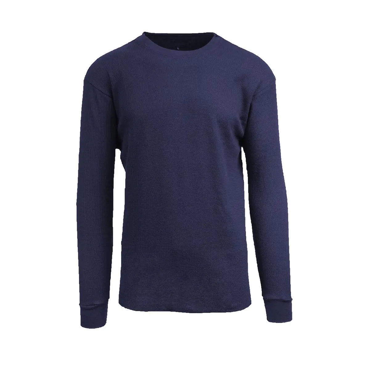 Men's Long Sleeve Menswear Knit Classic Cotton Crewneck Breathable Hem Thermal Shirts Knitwear Plain