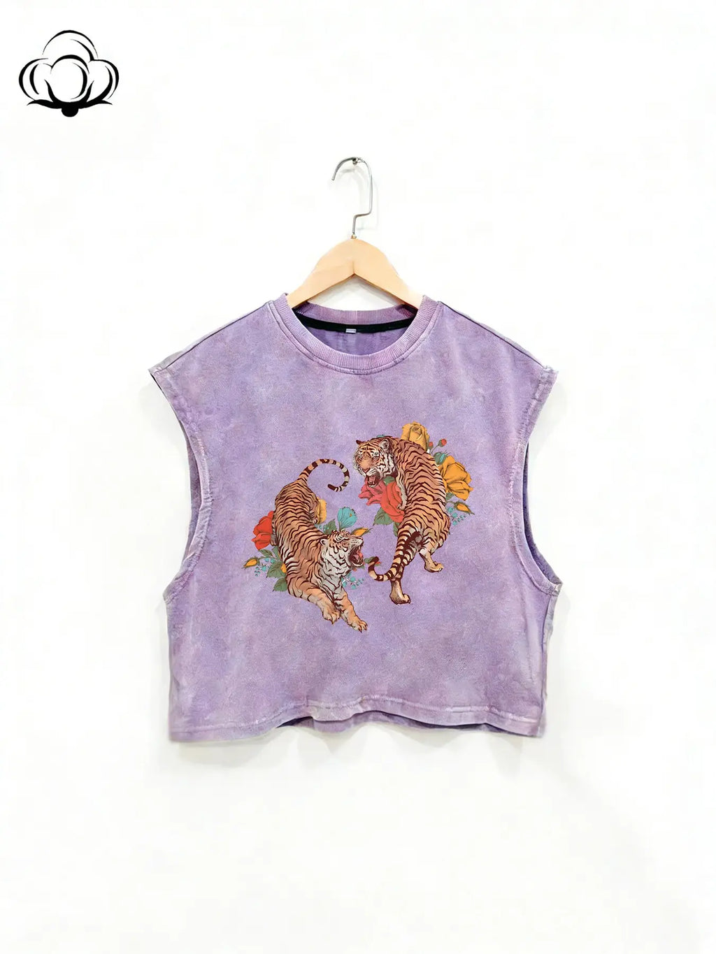Spring Summer New Classic Round Neck Plus Size Cotton Sleeveless Graphic Tank Top, Unisex Loose Fit Animal Print Letter Design, Casual Outerwear