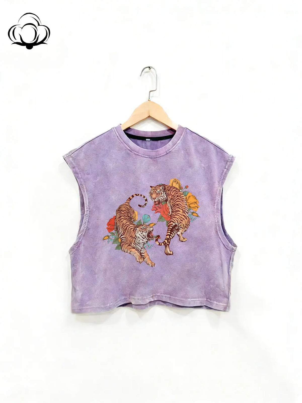 Spring Summer New Classic Round Neck Plus Size Cotton Sleeveless Graphic Tank Top, Unisex Loose Fit Animal Print Letter Design, Casual Outerwear
