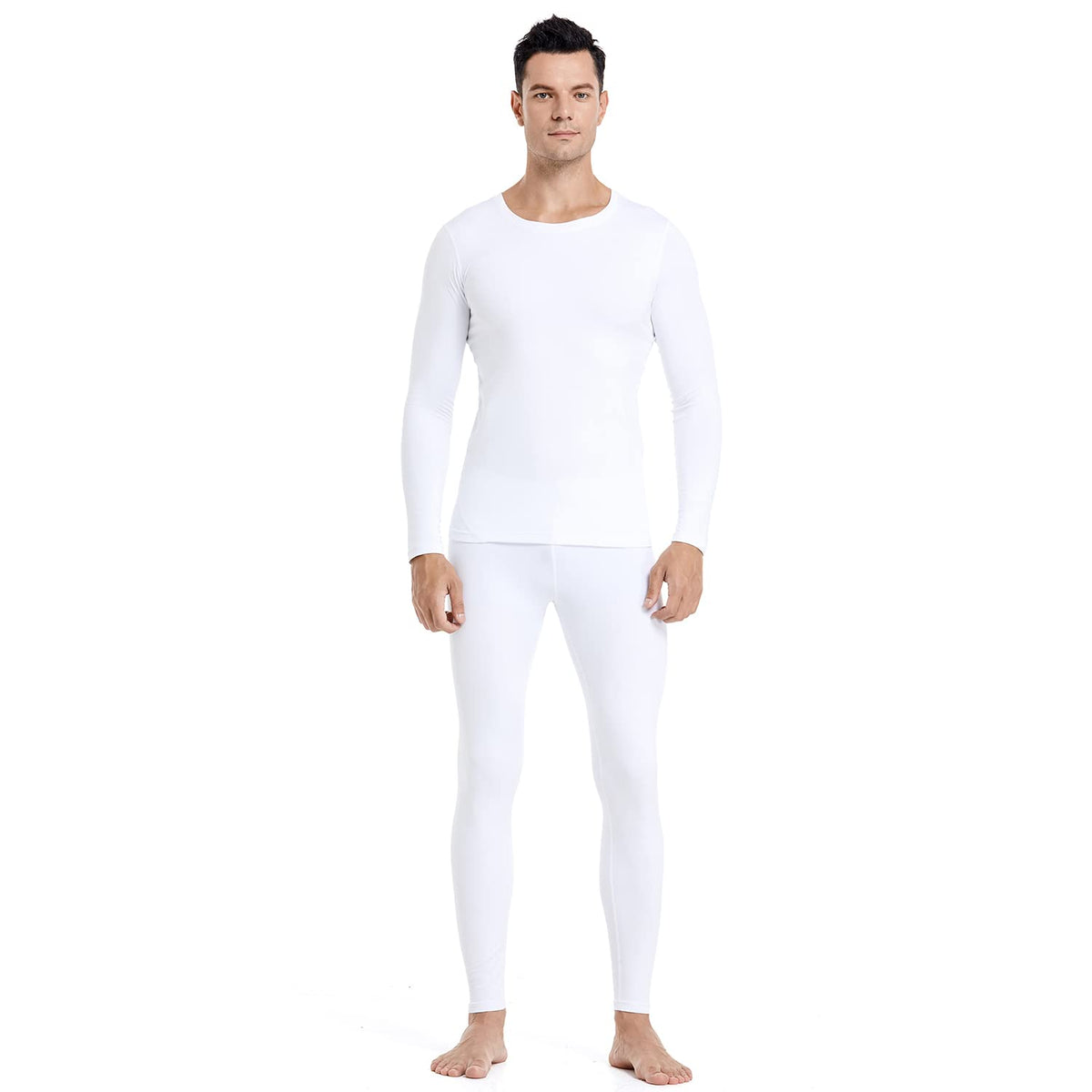Mens Thermal Underwear Long Johns Set Base Layer Fleece Lined Winter Warm
