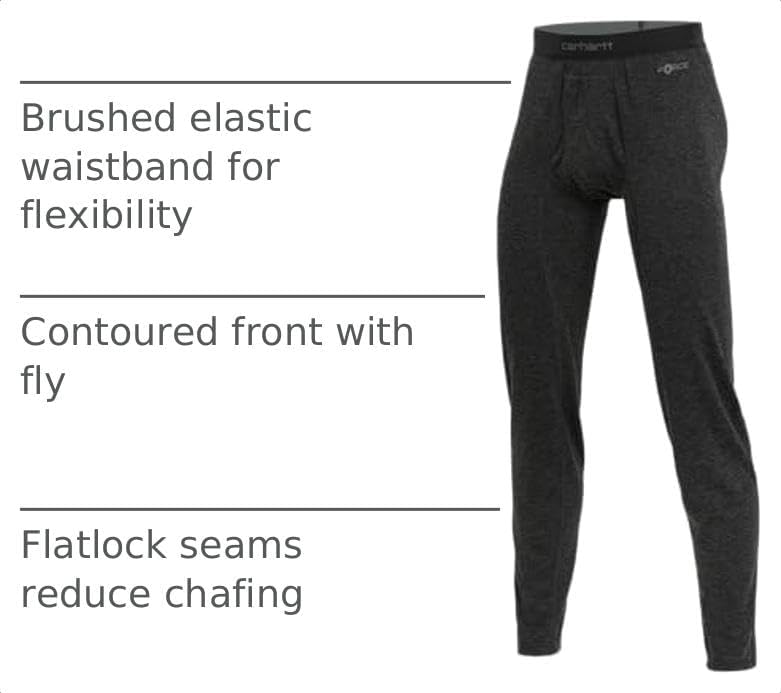 Carhartt Men's Force Midweight Synthetic-Merino Wool Blend Base Layer Pant