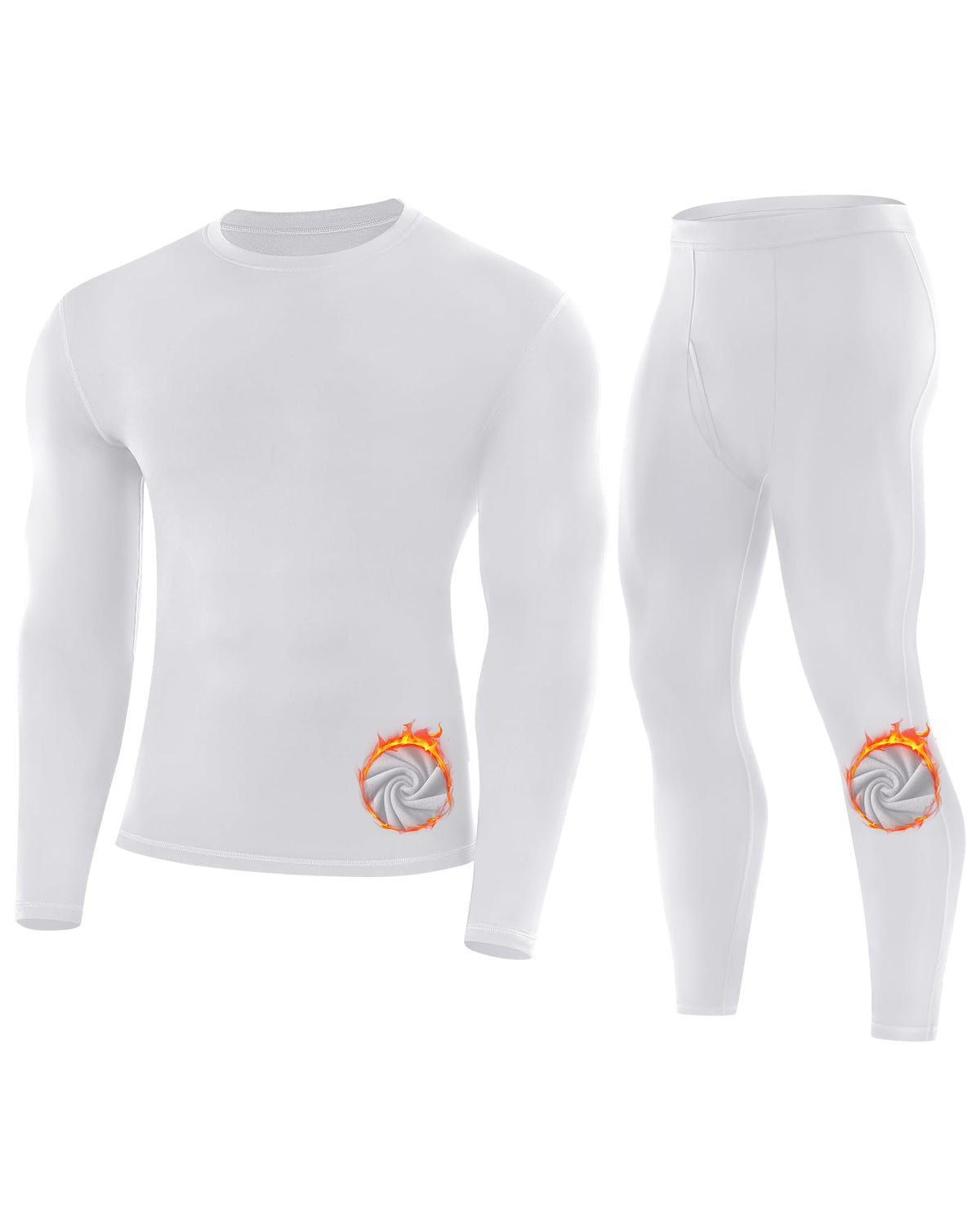 Runhit Mens Thermal Underwear Set Fleece Lined Long Johns Base Layer Top Bottom Cold Weather Gear for Hunting Running Skiing