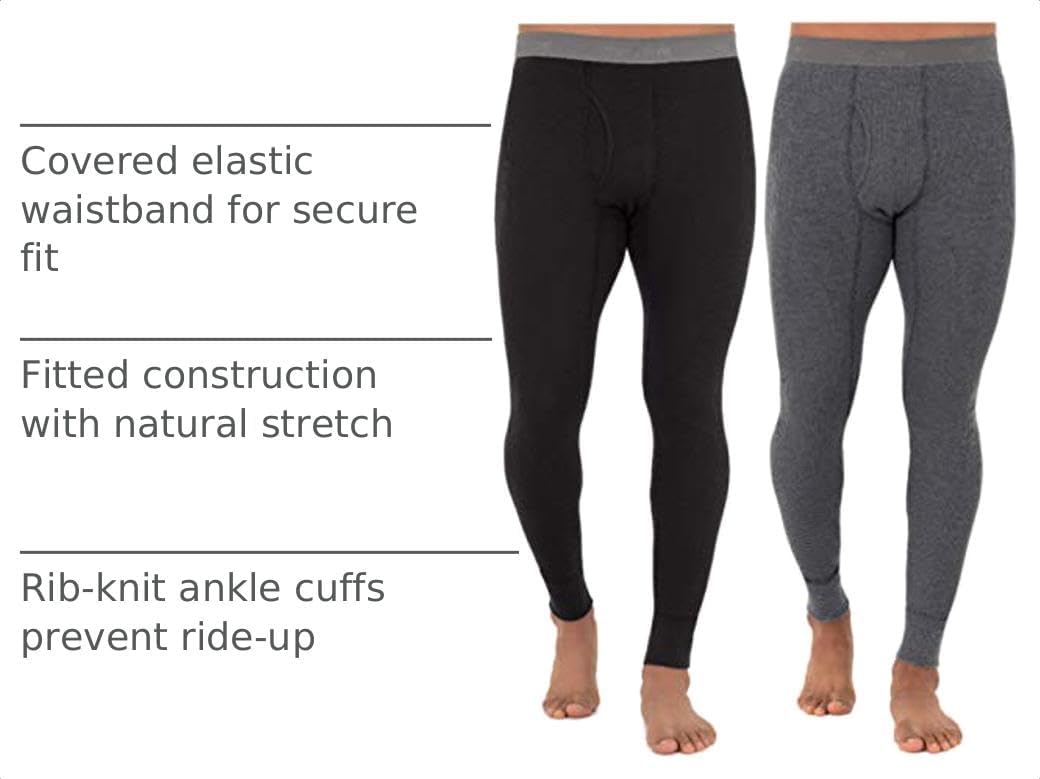 Fruit of The Loom Mens Premium Waffle Thermal Underwear Long Johns Bottom
