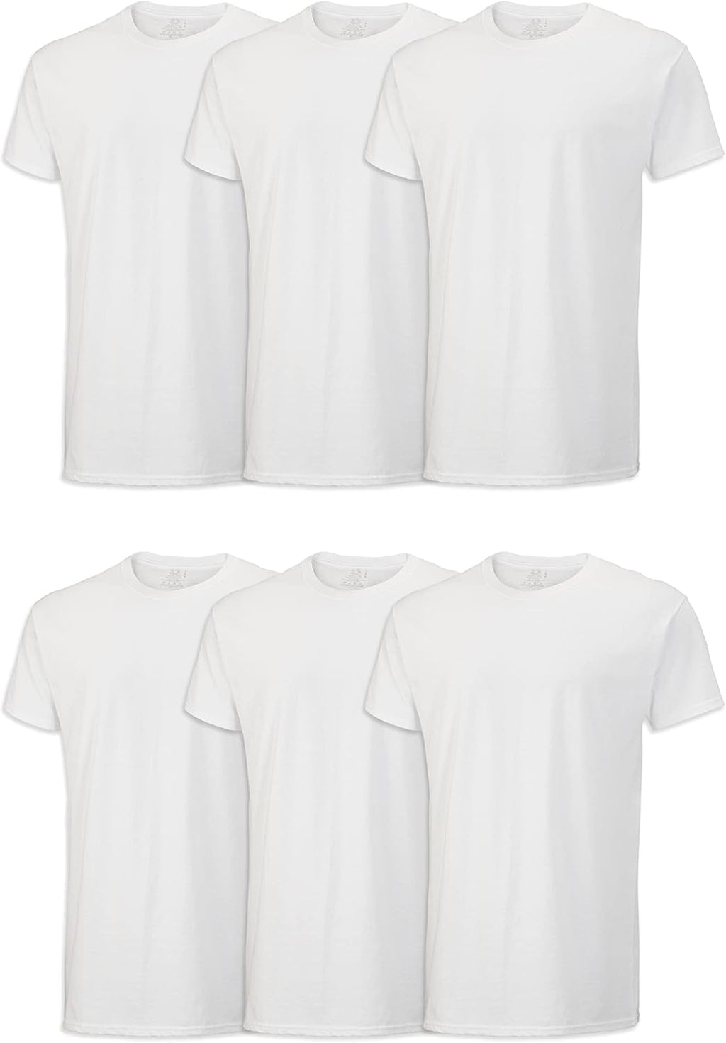 Fruit of The Loom Men's Crew Tee Undershirts, Moisture Wicking & Tag Free, Also Available in Big & Tall