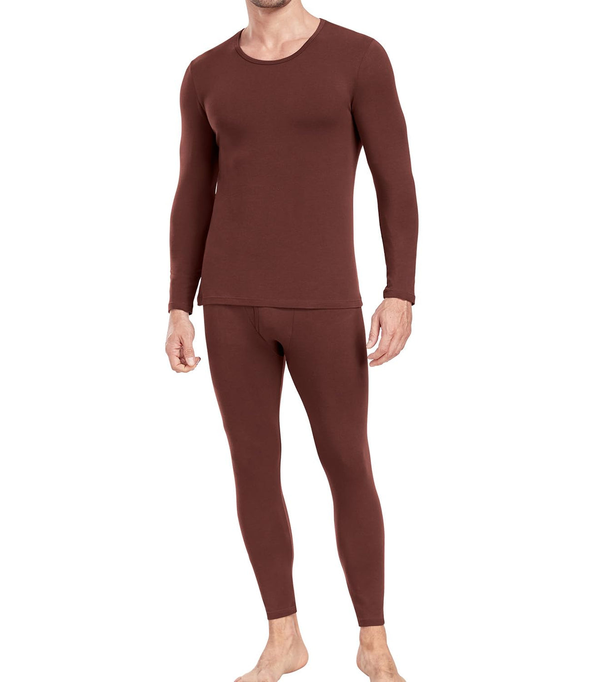 wirarpa Men's Cotton Long Johns Thermal Underwear Set Top and Bottom