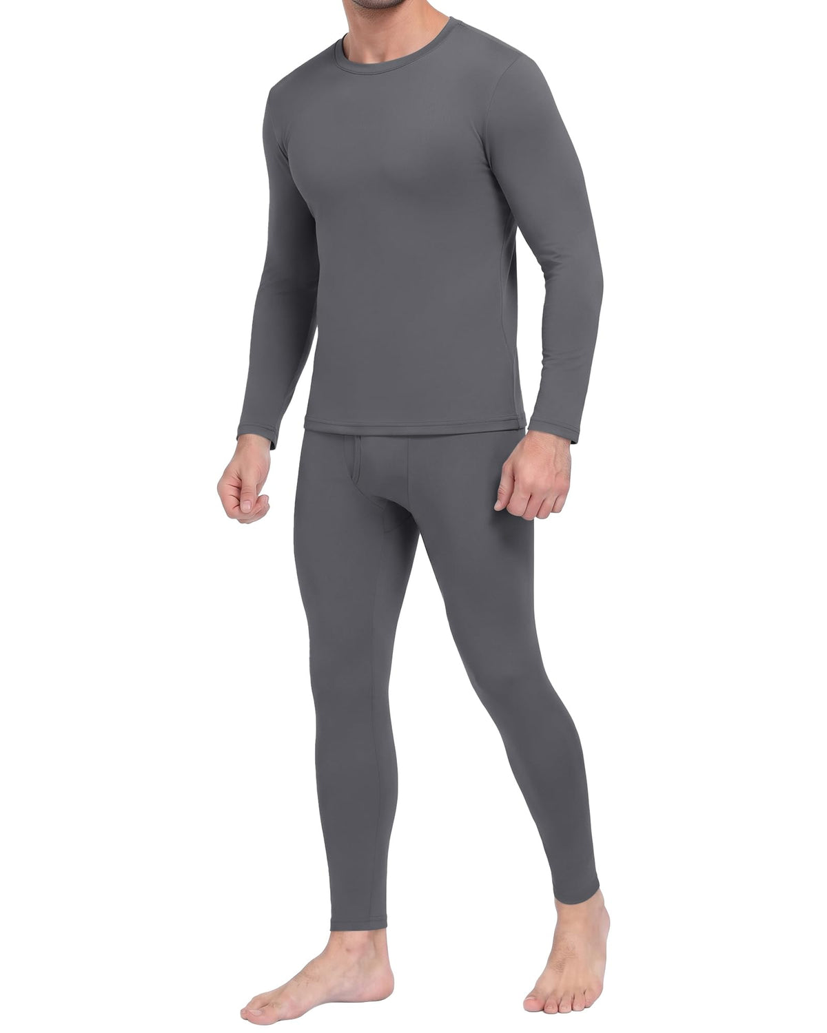 Thermal Underwear for Men - Fleece Lined Base Layer Long Johns Set