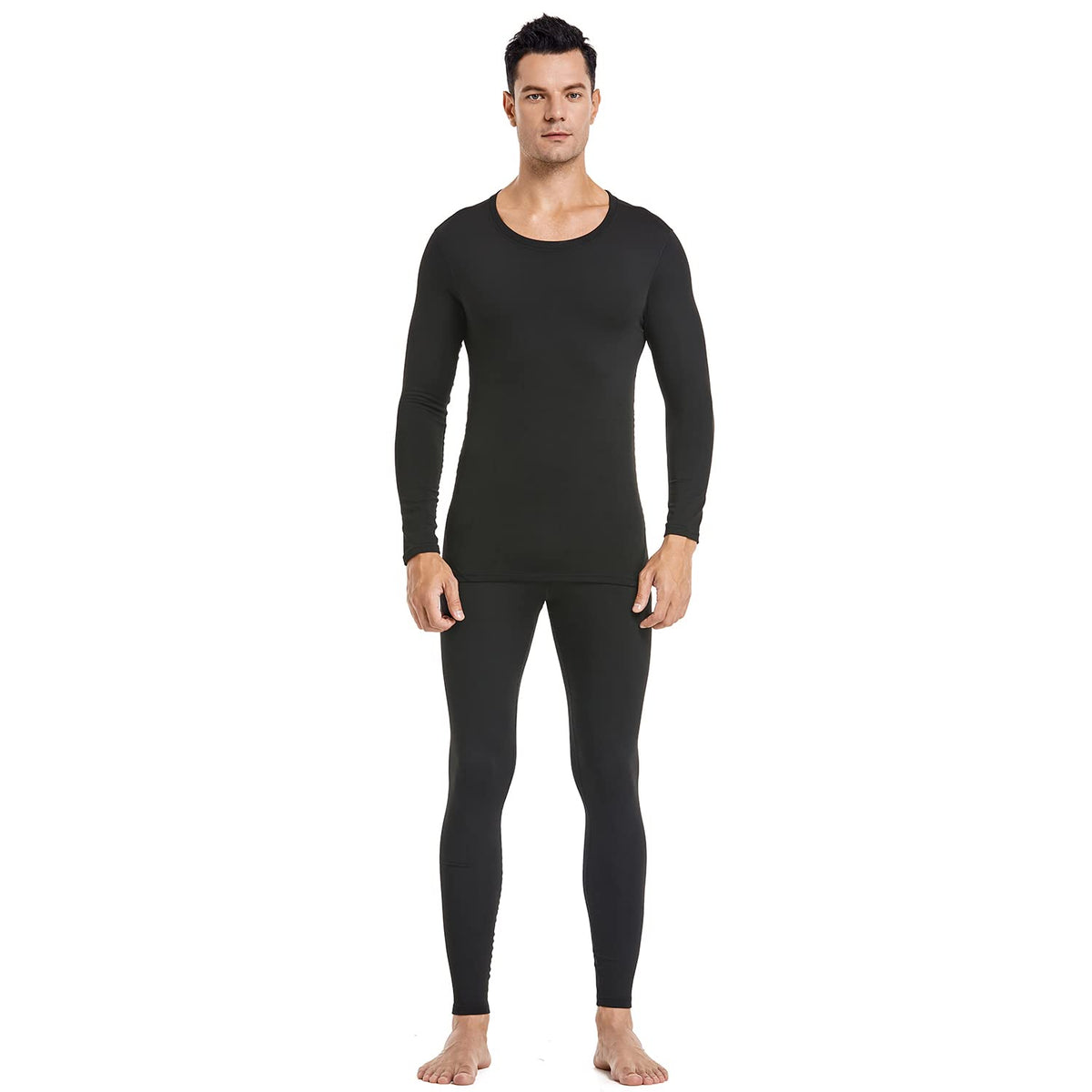 Mens Thermal Underwear Long Johns Set Base Layer Fleece Lined Winter Warm