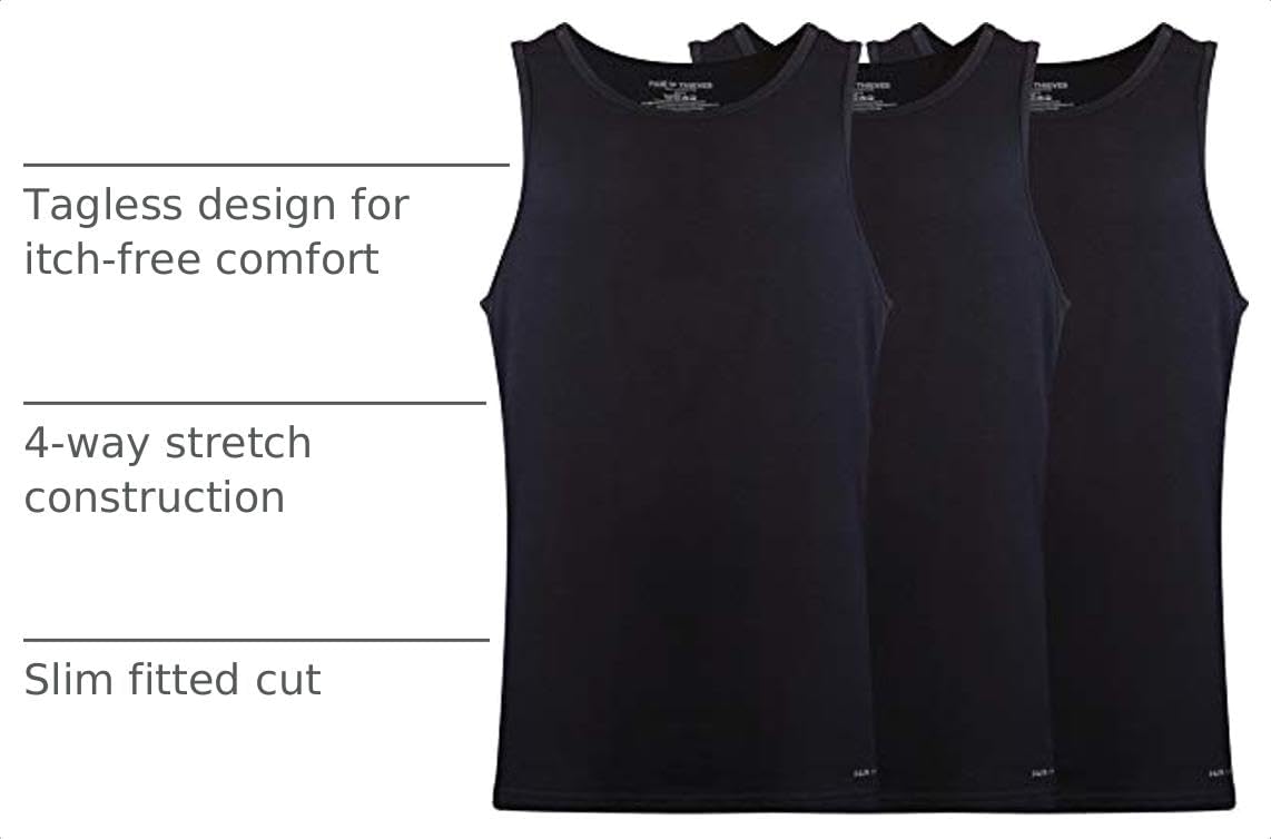 Pair of Thieves Men Super Soft Tank Top | Undershirt for Men | Soft, Breathable, Cotton Blend Fabric | Layering & Daily Wear