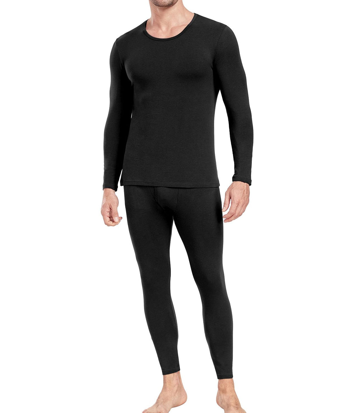 wirarpa Men's Cotton Long Johns Thermal Underwear Set Top and Bottom