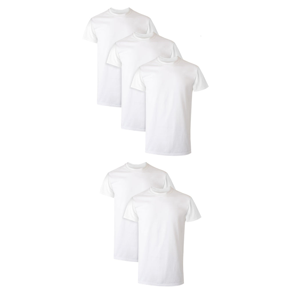 Hanes Men's Performance Undershirt, X-Temp Moisture-Wicking Crewneck, White 5-Pack