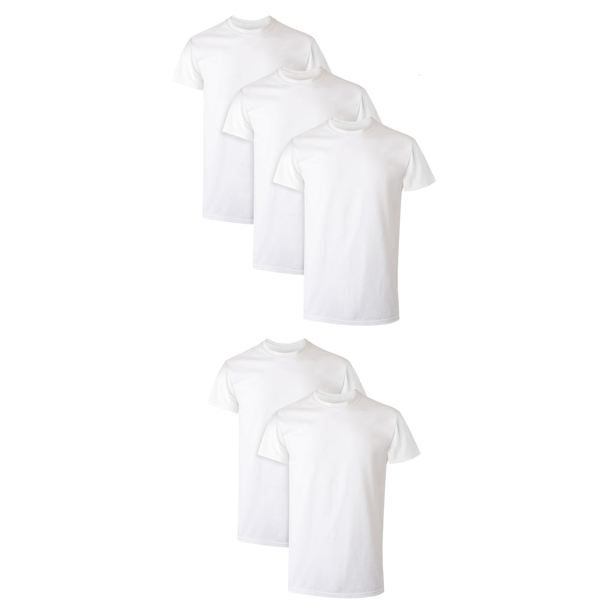 Hanes Men's Performance Undershirt, X-Temp Moisture-Wicking Crewneck, White 5-Pack