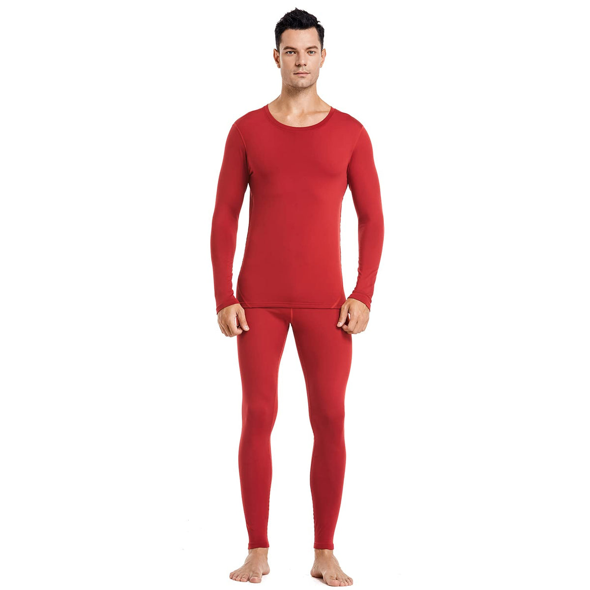 Mens Thermal Underwear Long Johns Set Base Layer Fleece Lined Winter Warm