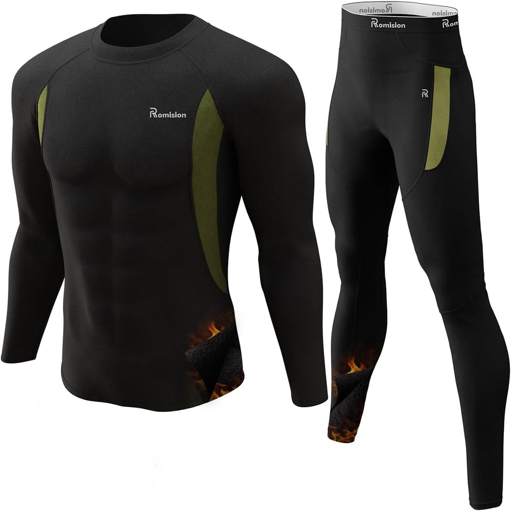 romision Thermal Underwear for Men Long Johns Set Hunting Gear Base Layer