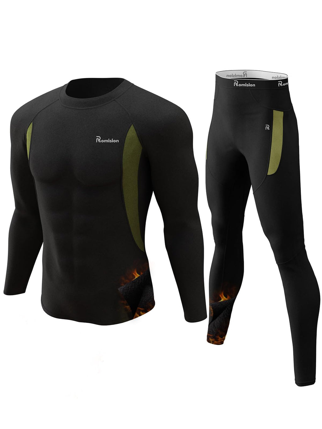 romision Thermal Underwear for Men Long Johns Set Hunting Gear Base Layer