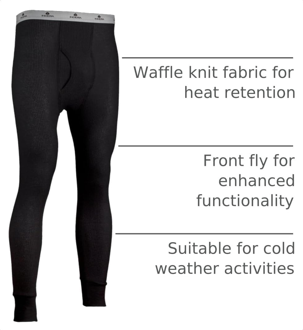 Indera Men's Traditional Waffle Thermal Long Johns Underwear
