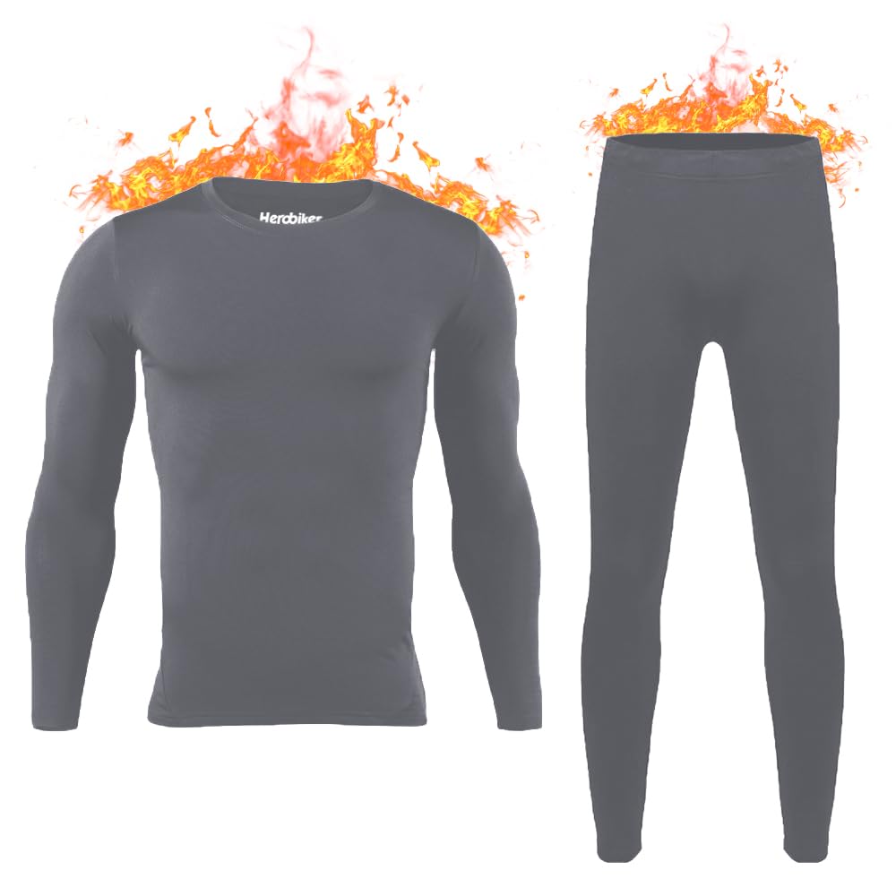 Thermal Underwear for Men Long Johns Base Layer Fleece Lined Winter Warm