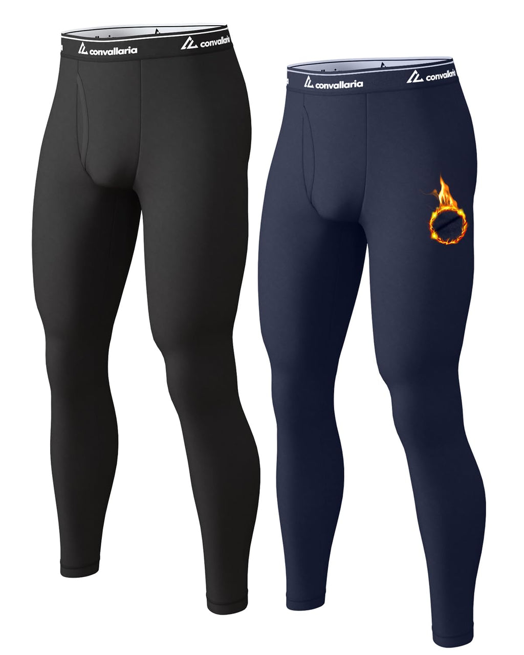 4 or 2 Pack Men's Thermal Pants Fleece Lined Long Johns Bottom Base Layer