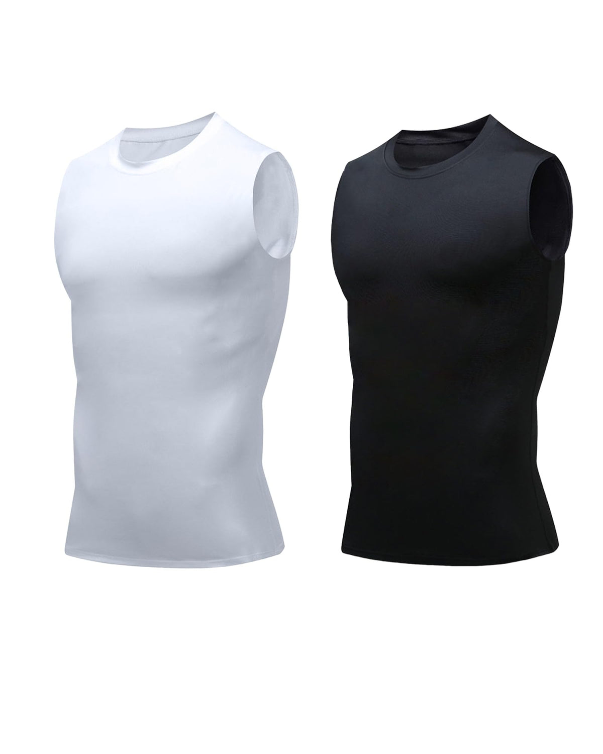 Compression Shirt Men Slimming Body Shaper Vest Crewneck Workout Tank Top