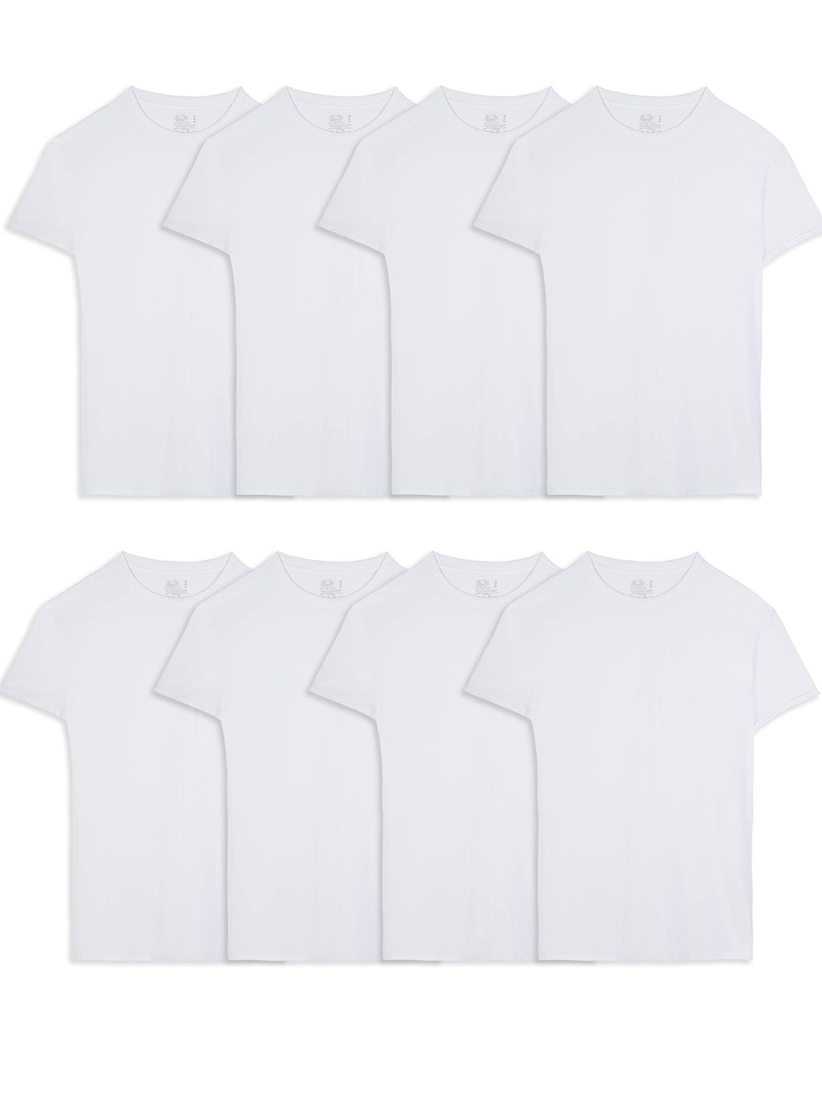 Fruit of The Loom Men's Crew Tee Undershirts, Moisture Wicking & Tag Free, Also Available in Big & Tall