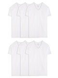 Fruit of The Loom Men's V-Neck Undershirts, Moisture Wicking & Tag Free, Also Available in Tall Sizes