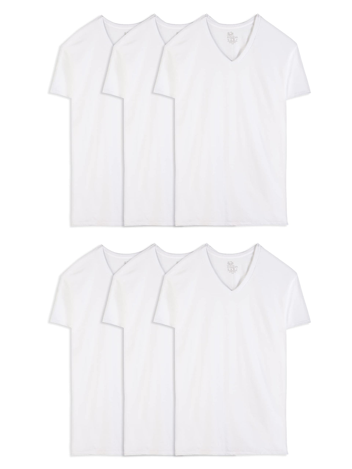 Fruit of The Loom Men's V-Neck Undershirts, Moisture Wicking & Tag Free, Also Available in Tall Sizes