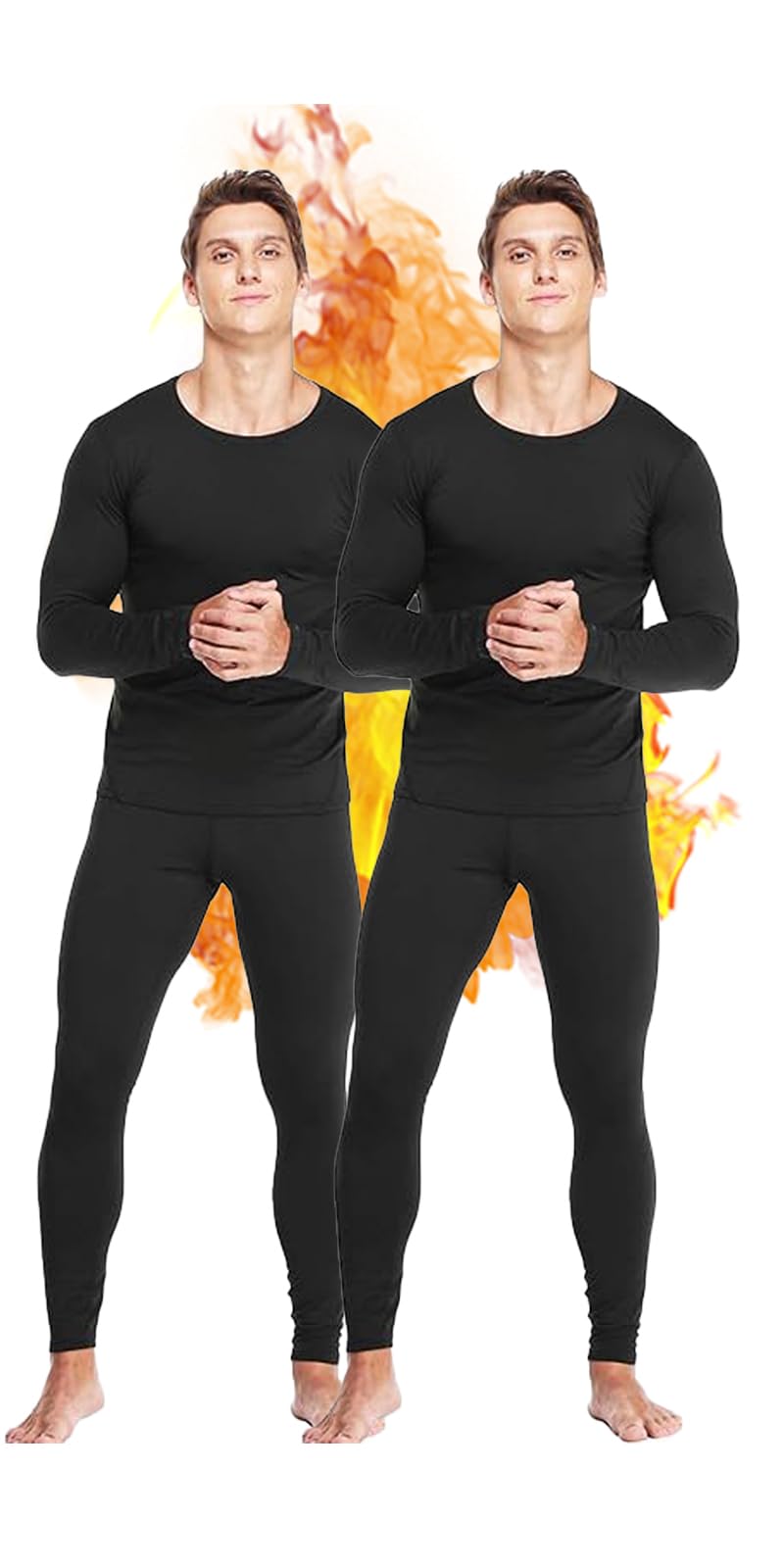 Thermal Underwear for Men Long Johns Set Fleece Lined Winter Cold Weather