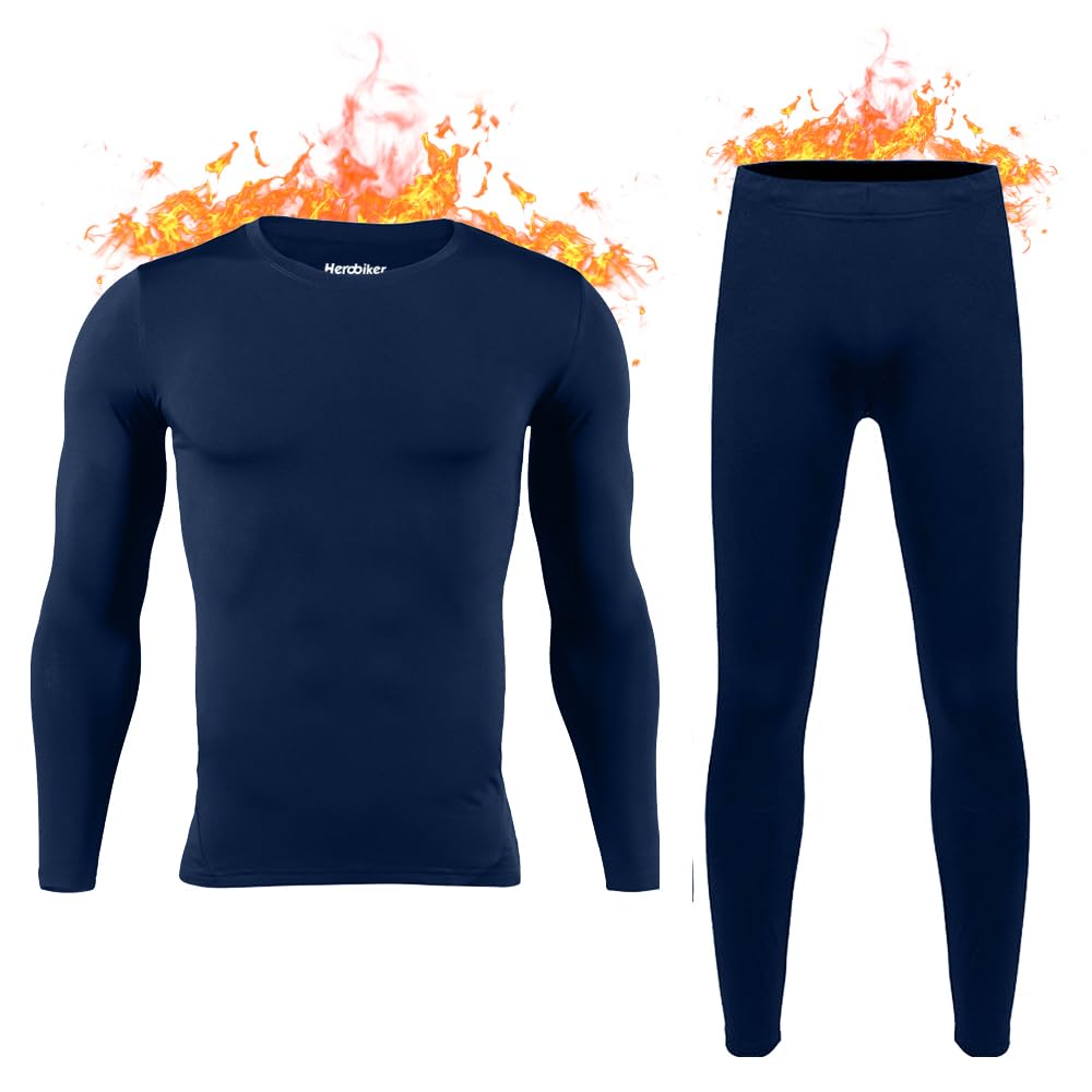 Thermal Underwear for Men Long Johns Base Layer Fleece Lined Winter Warm