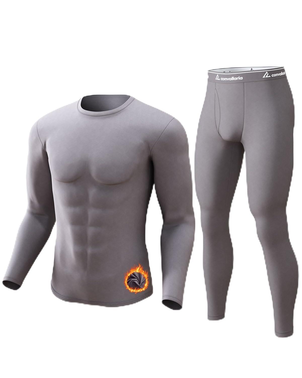 Thermal Underwear Long Johns for Men Base Layer Cold Weather Set