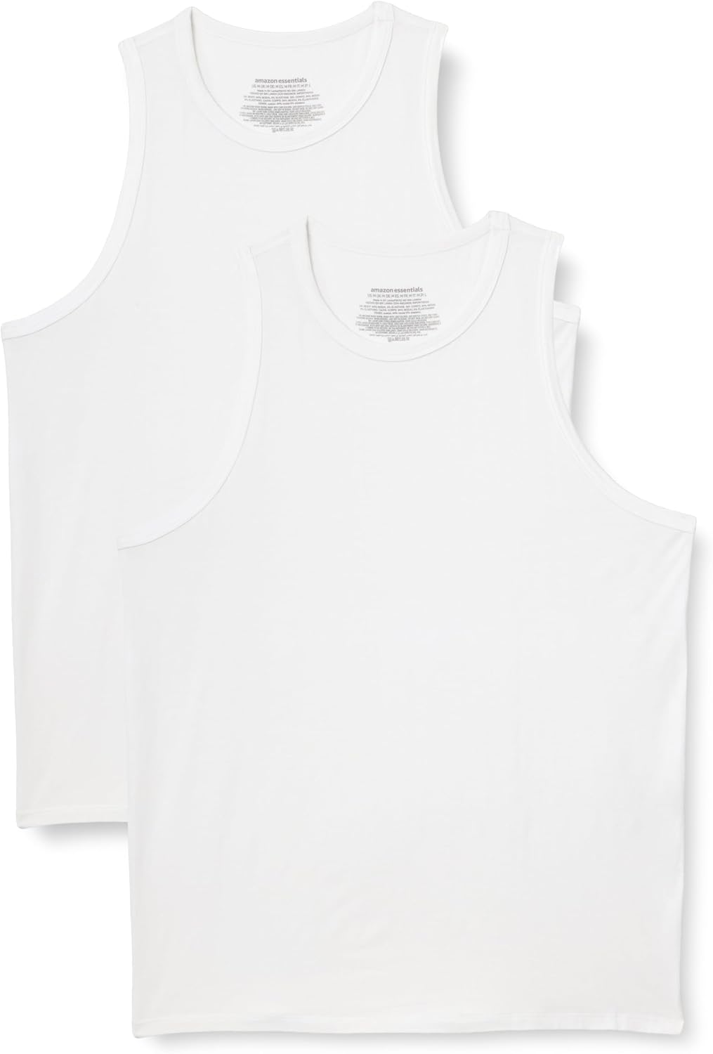 Amazon Essentials Men's Super-Soft Lightweight Modal Sleeveless Vest Top, Pack of 2