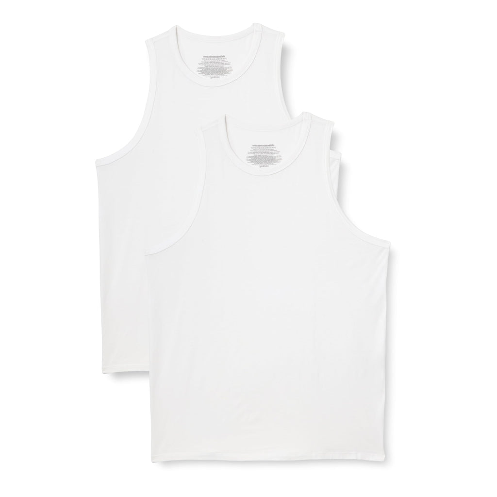 Amazon Essentials Men's Super-Soft Lightweight Modal Sleeveless Vest Top, Pack of 2