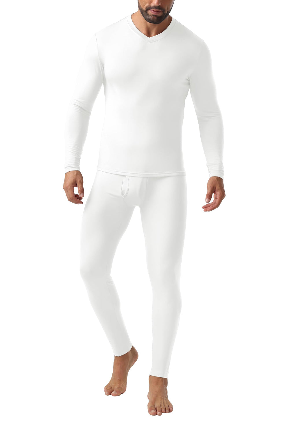 Askdeer Thermal Underwear for Men Long Johns Thermal Fleece Lined Long Underwear Base Layer Set