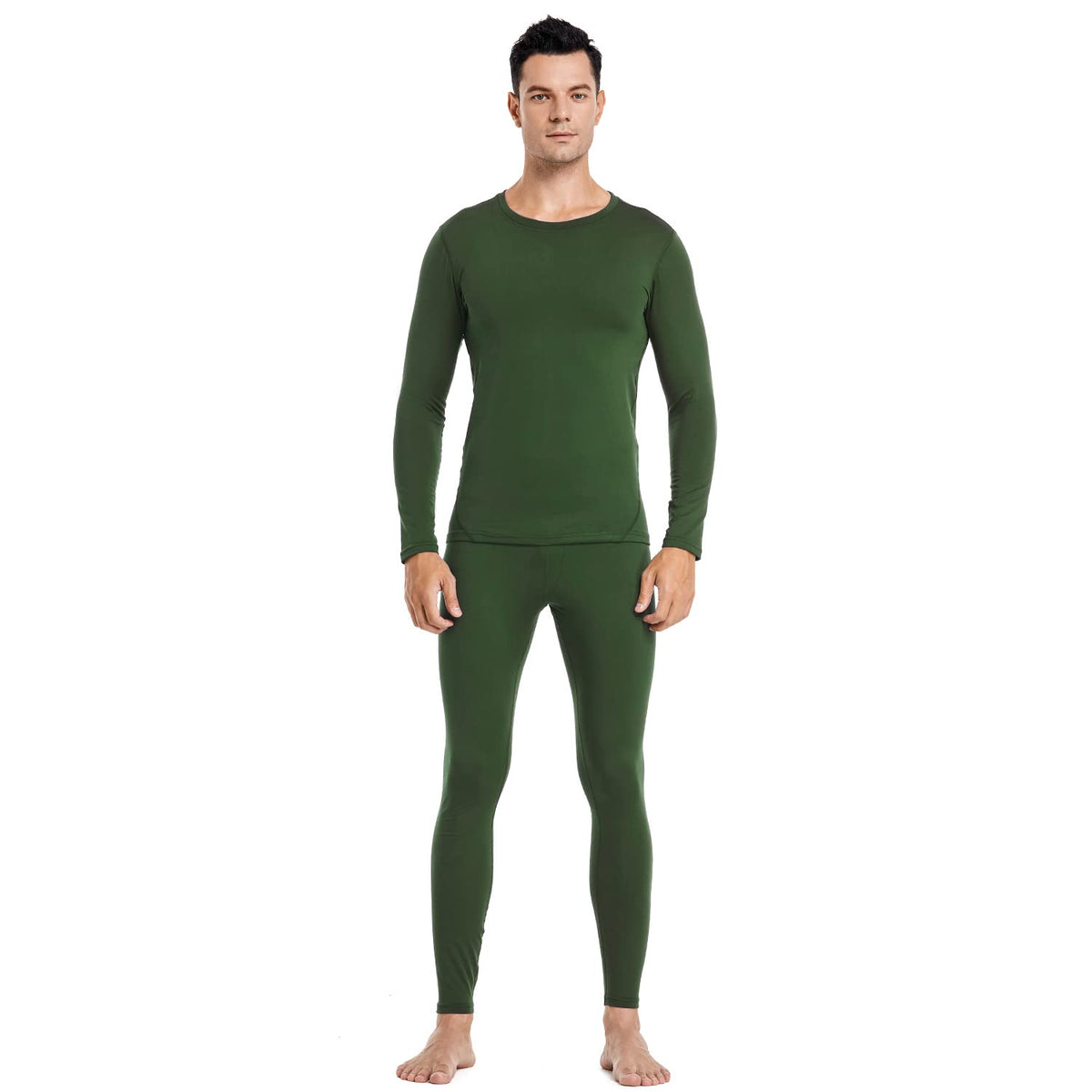 Mens Thermal Underwear Long Johns Set Base Layer Fleece Lined Winter Warm