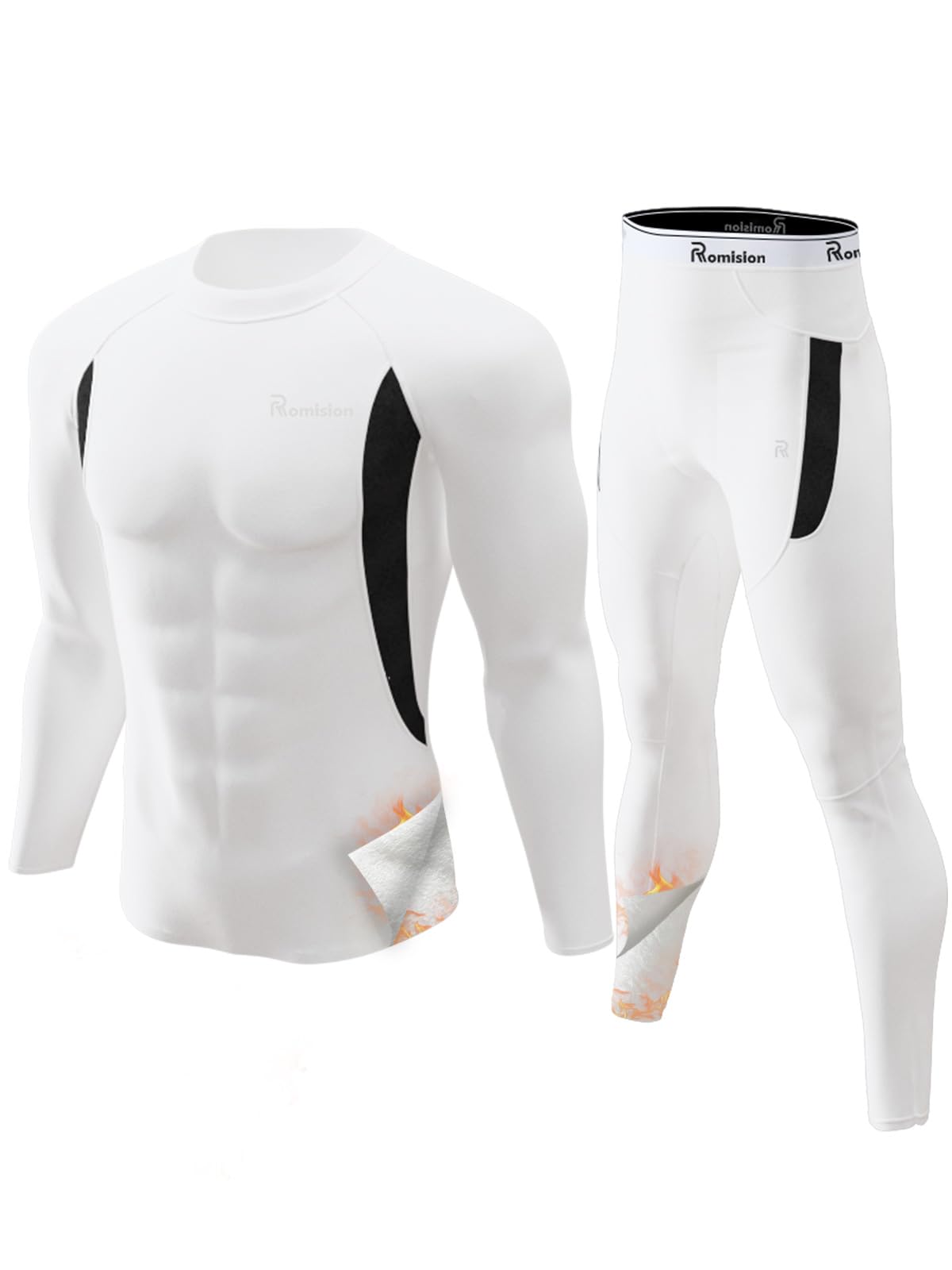 romision Thermal Underwear for Men Long Johns Set Hunting Gear Base Layer